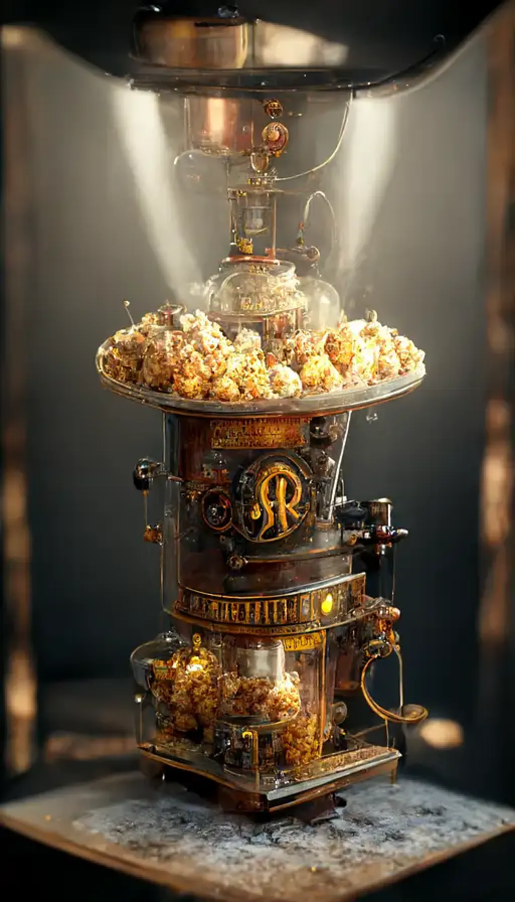 Pop corn machine, steampunk po【Midjourney中国】