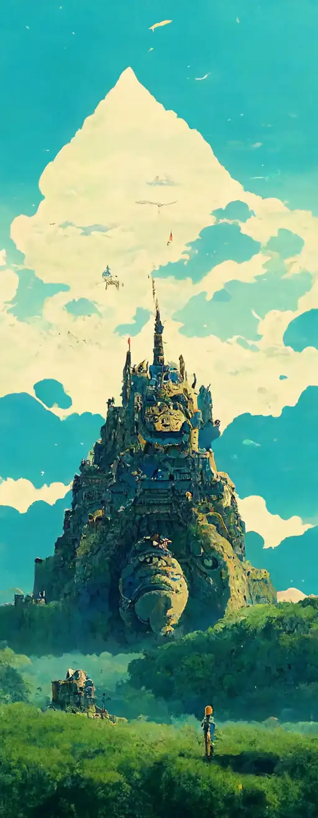 A Huge Castle By Miyazaki Nausmidjourney