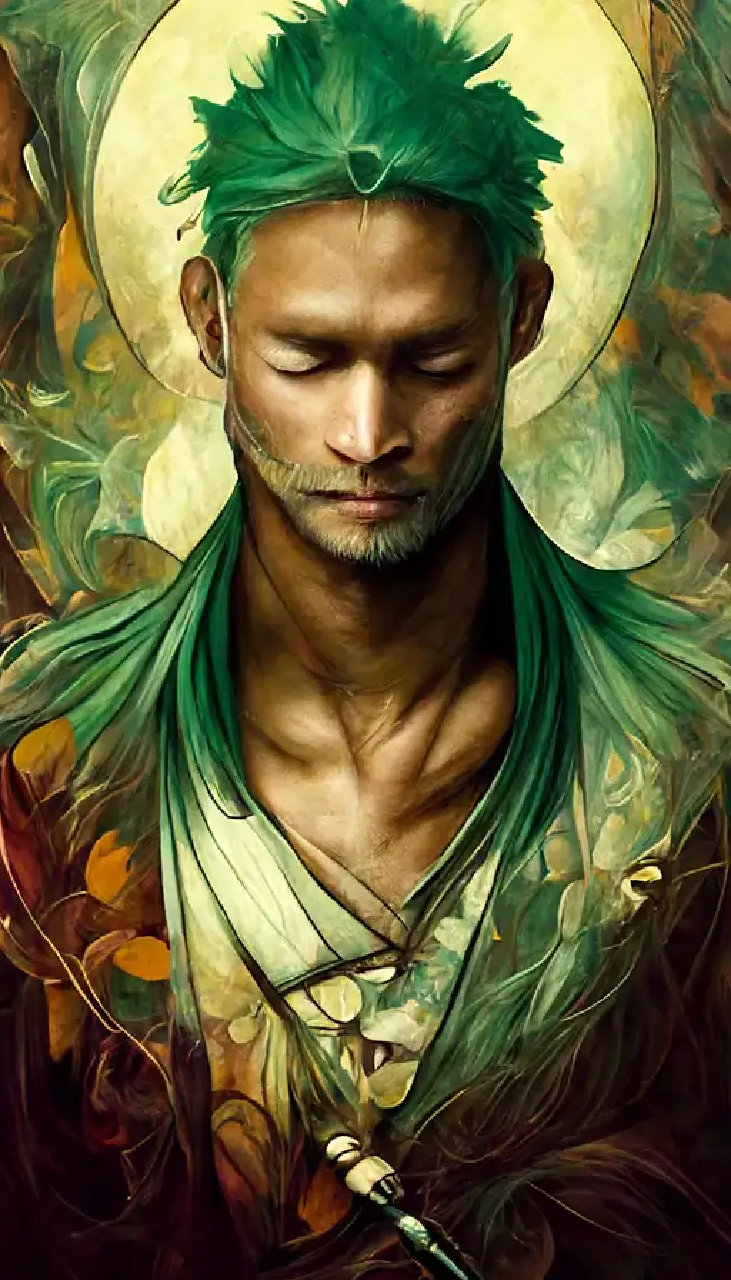 roronoa zoro, one piece anime,【Midjourney中国】
