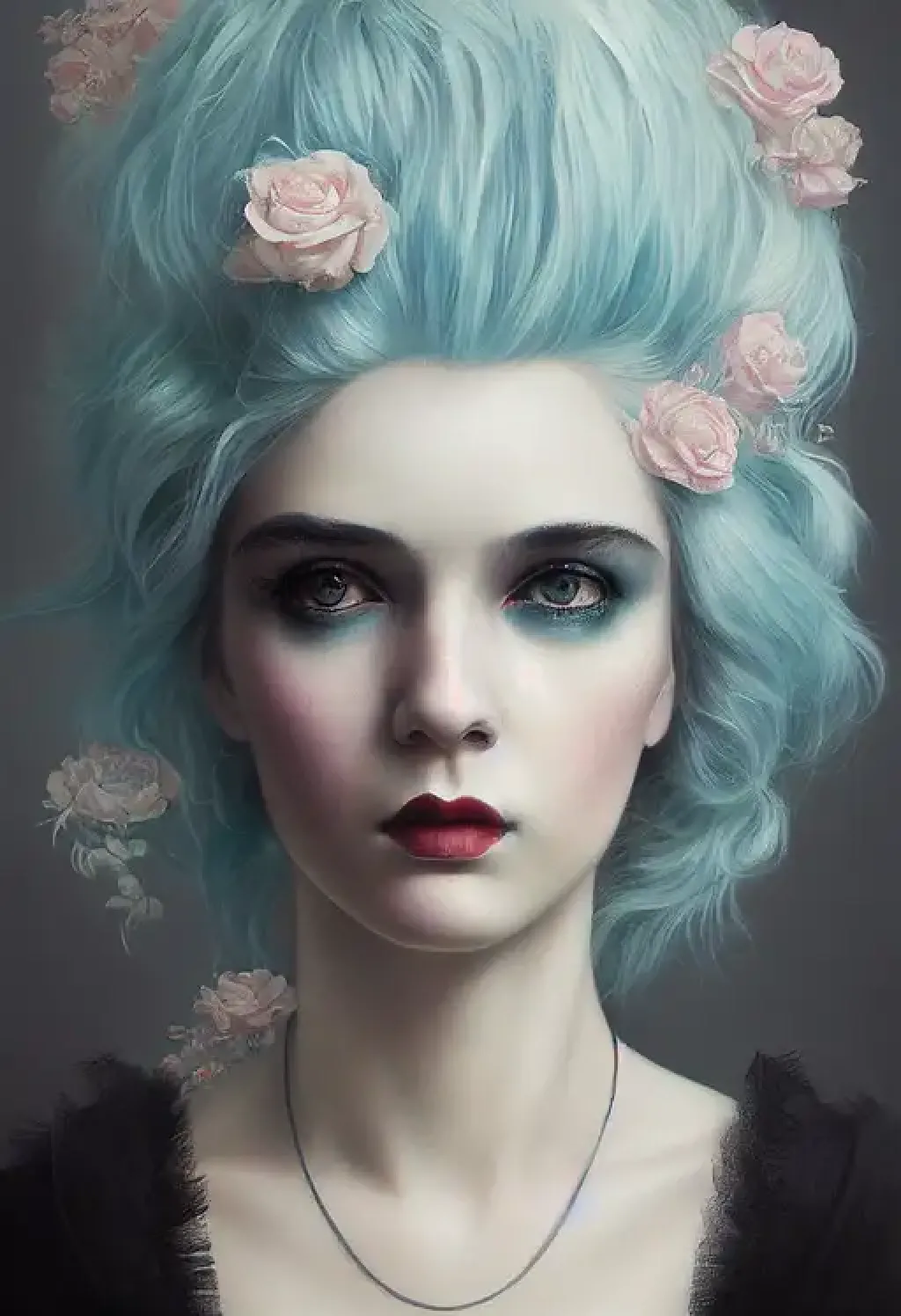 Portrait of victorian 80s punk midjourney 