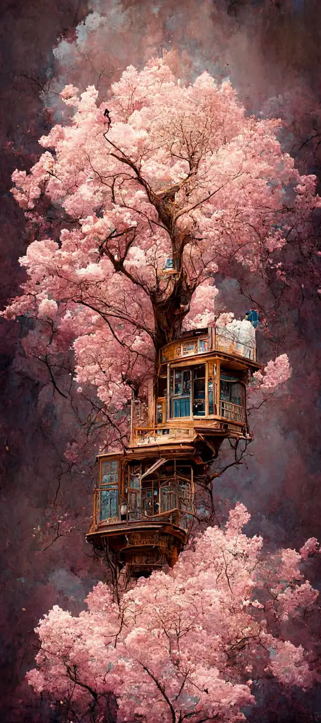 THE CHERRY BLOSSOM TREE HOUSE 【Midjourney中国】