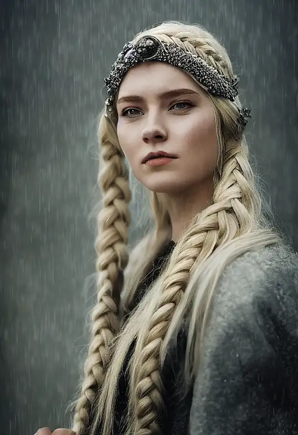 Norse god freya with cristal b midjourney 