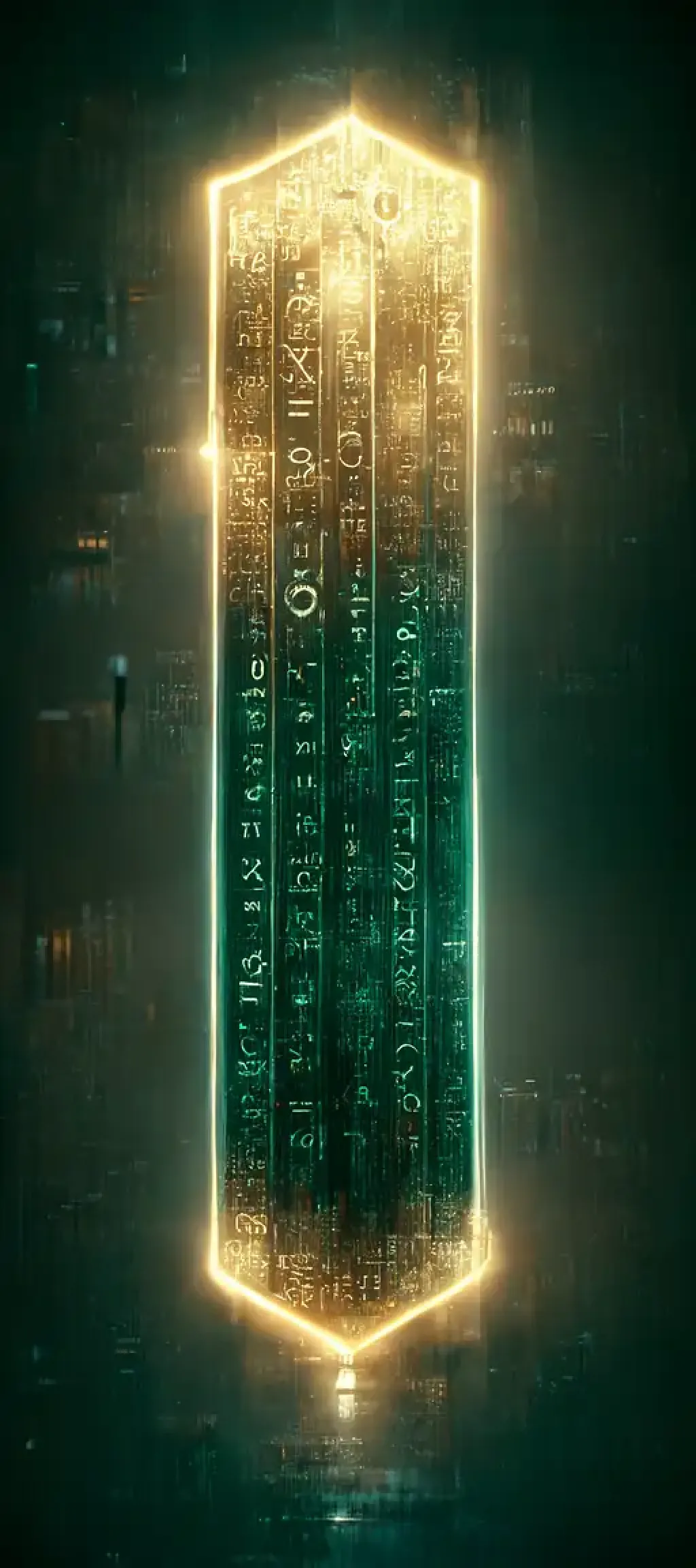 Art deco binary code from the midjourney 